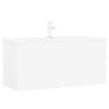 vidaXL Mobile Bagno con Lavabo Integrato Bianco in Legno Multistrato