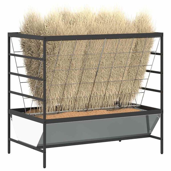 vidaXL Mangiatore per Bestiame Argento 100 x 60 x 90 cm