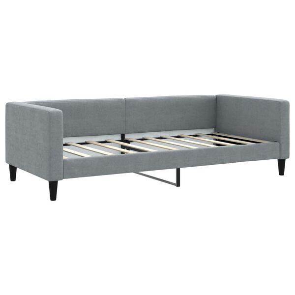 vidaXL Divano Letto Estraibile Cassetti Grigio Chiaro 90x190cm Tessuto