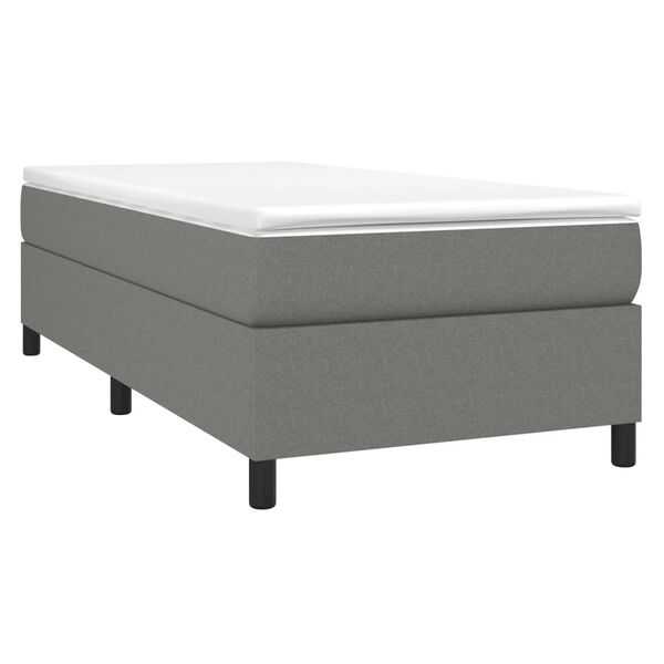 vidaXL Struttura Letto a Rete a Molle Grigio Scuro 80x200 cm Tessuto