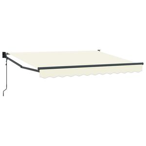 vidaXL Tenda retrattile Crema 3,5 x 2 m Poliestere e Metallo