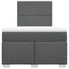 vidaXL Giroletto a Molle con Materasso Grigio Scuro 120x190cm Tessuto