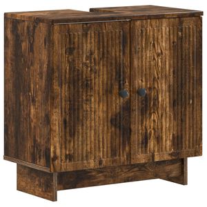 vidaXL Armadio per Lavabo da Bagno EDE Rovere Fumo 59,5 x 31,5 x 59 cm