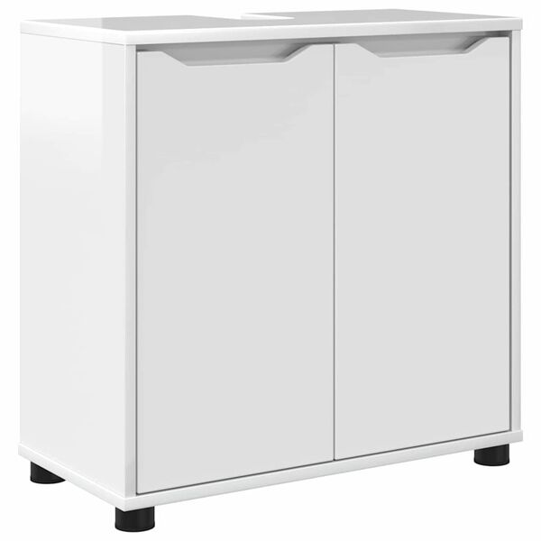 vidaXL Mobile per lavabo da bagno Bianco Lucido 60 x 30 x 60 cm