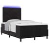 vidaXL Letto a Sorgente LED con materasso Nero 120 x 200 cm Tessuto
