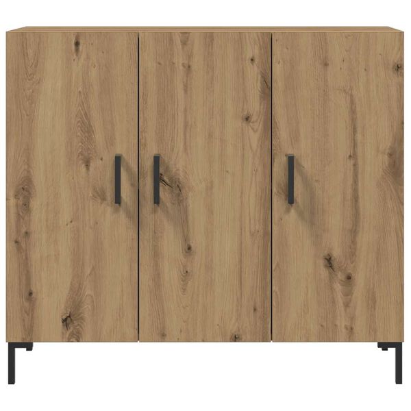 vidaXL Credenza Rovere Artigianale 90x34x80 cm in Legno Multistrato