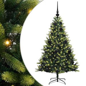 vidaXL Albero di Natale Artificiale Pieghevole 150 LED Verde 120 cm