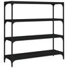 vidaXL Libreria Nera 100x33x100 cm in Legno Multistrato e Acciaio