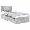 vidaXL Struttura del letto con cassetto Grigio Cemento 90 x 200 cm