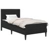 vidaXL Struttura letto con materasso Nero 90 x 190 cm Velluto