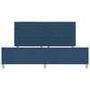 vidaXL Struttura del letto con testiera Blu 200 x 200 cm Tessuto