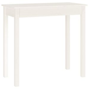 vidaXL Tavolo Consolle Bianco 80x40x75 cm in Legno Massello di Pino