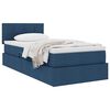 vidaXL Letto con contenitore e materasso con materasso Blu 90 x 190 cm