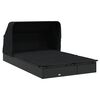 vidaXL Lettino Doppio Tetto Pieghevole Nero 213x118x97 cm Polyrattan