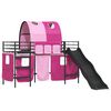 vidaXL Struttura del letto loft per bambini Nero e rosa 99,5 x 190 cm