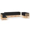vidaXL Set Salotto Giardino 8 pz Cuscini Antracite Legno Massello Pino