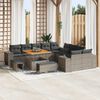 vidaXL Set Divano da Giardino 13 pcs Grigio polyrattan