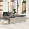 vidaXL Set Divano da Giardino 8 pcs Grigio chiaro polyrattan