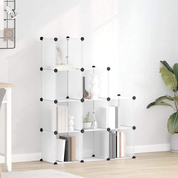 vidaXL Organizzatore Portaoggetti con 9 Cubi Trasparenti in PP