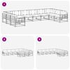 vidaXL Set di divani da esterno 10 pcs Naturale e Antracite