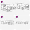 vidaXL Set di divani da esterno 9 pcs Grigio Naturale e Chiaro