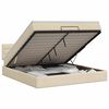 vidaXL Letto ottomano con materasso Crema 140 x 190 cm Tessuto
