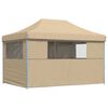 vidaXL Tenda Party Beige 279 x 410 x 315 cm Tessuto Oxford