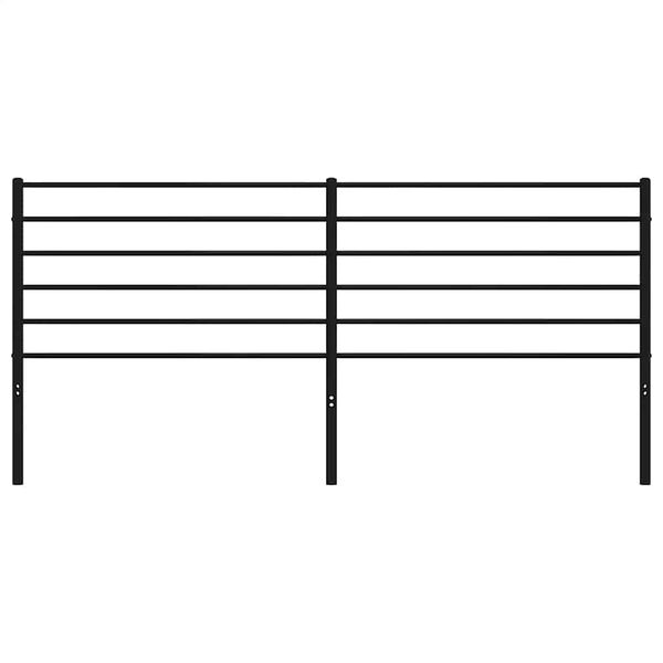 vidaXL Testiera in Metallo Nero 193 cm