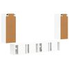 vidaXL Set di Mobiletto da TV a Parete 4 pcs Bianco Legno multistrato