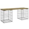 vidaXL Panca da Giardino Design Gabbione 103x31x42 cm Pino Impregnato