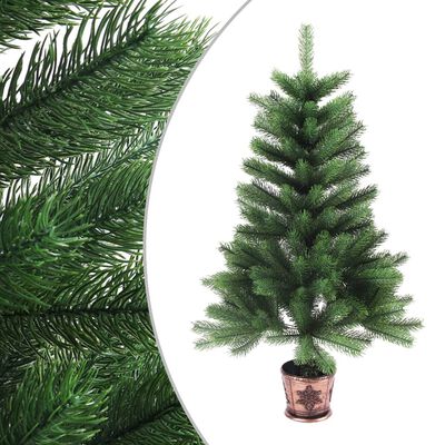 vidaXL Albero di Natale Preilluminato con Palline Verde 90 cm