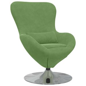 vidaXL Poltrona uovo Verde chiaro 63 x 73 x 90 cm Velluto