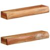 vidaXL Mensole da Parete 2 pz 60x17x8 cm in Legno Massello di Acacia