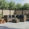 vidaXL Set Divani da Giardino 4 pz con Cuscini in Polyrattan Grigio