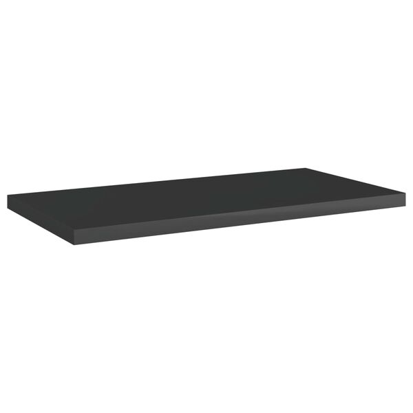 vidaXL Ripiani per Libreria 4pz Nero Lucido 40x20x1,5cm Multistrato