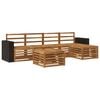 vidaXL Set di divani da esterno 6 pz Naturale