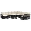 vidaXL Set Divano da Giardino 12 pz Nero polyrattan