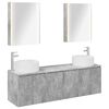 vidaXL Set di Armadi da Bagno 5 pz Grigio Cemento Legno ingegnerizzato