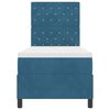 vidaXL Letto a molle con materasso Blu Scuro 80 x 200 cm Tessuto