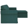 vidaXL Divano Verde Scuro 215 x 138 x 80 cm Tessuto