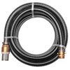 vidaXL Tubo di Aspirazione con Connettori in Ottone 15 m 25 mm Nero