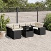 vidaXL Set Divani da Giardino con Cuscini 8 pz Nero in Polyrattan