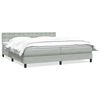 vidaXL Giroletto a Molle con Materasso Grigio Chiaro 200x210cm Velluto