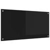 vidaXL Schienale da cucina Nero 100 x 50 cm vetro temperato