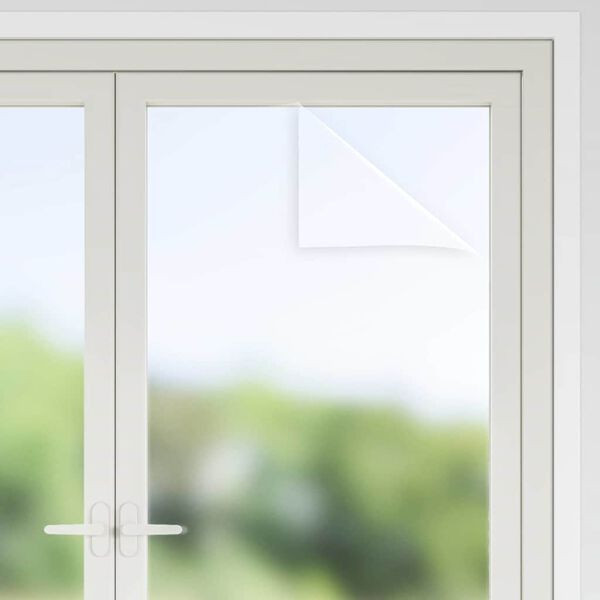 vidaXL Film per Finestra Statico Grigio Frosted 90 x 2000 cm PVC