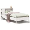 vidaXL Letto Libreria senza Materasso Bianco 100x200 cm Legno di Pino
