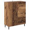 vidaXL Credenza con cassetto 2 pcs Legno vecchio Legno multistrato