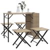 vidaXL Set da Pranzo da Giardino Pieghevole 5pz Beige in Polyrattan