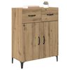 vidaXL Credenza Rovere artigianale 69,5 x 34 x 90 cm Legno multistrato