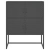 vidaXL Credenza Alta Antracite 80x35x100 cm in Acciaio